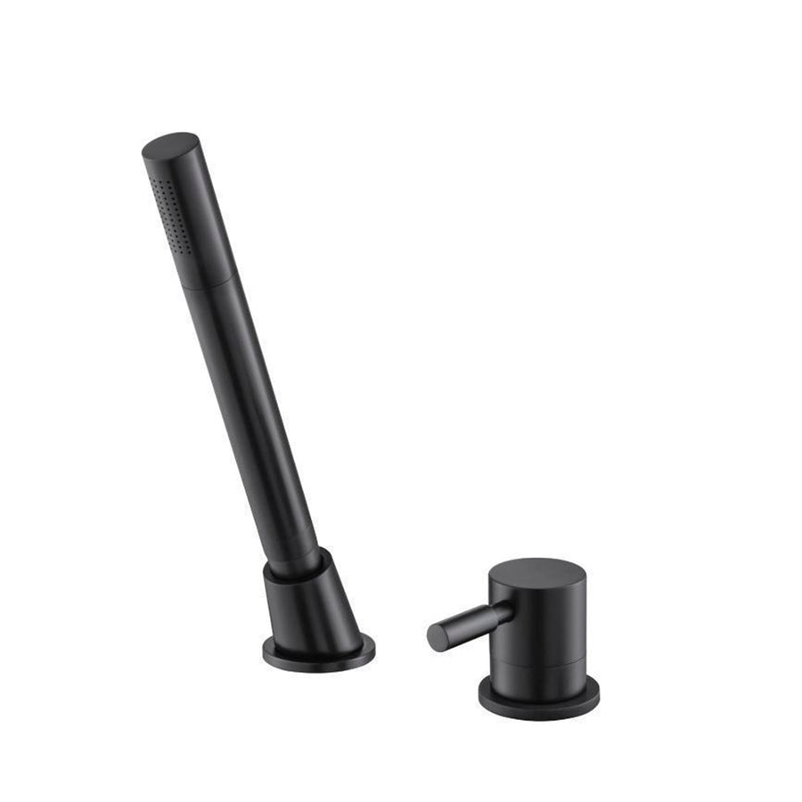 Serie 100 Complete Tub Faucet - Drop-In - 6" Brass/Matt Black