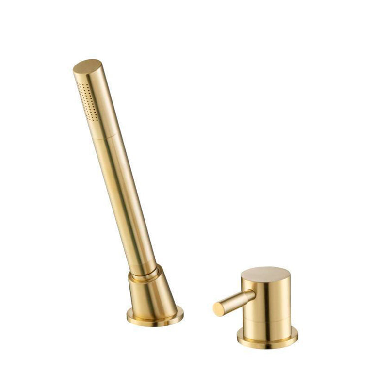 Serie 100 Complete Tub Faucet - Drop-In - 6" Brass/Satin Brass