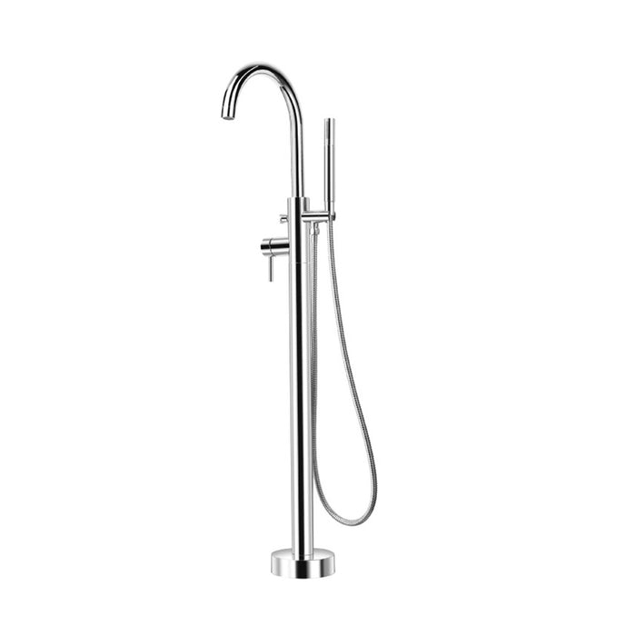 Serie 100 Hand Shower Complete Tub Faucet - Floor Mount - 46" Brass/Polished Chrome