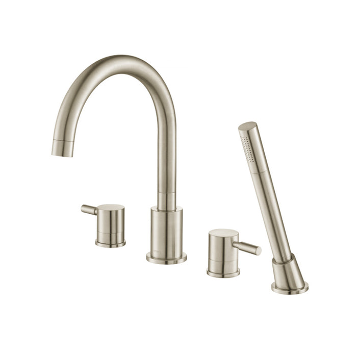 Serie 100 Hand Shower Tub Faucet - Built-In - 14" Brass/Brushed Nickel