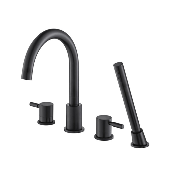 Serie 100 Hand Shower Tub Faucet - Built-In - 14" Brass/Matt Black