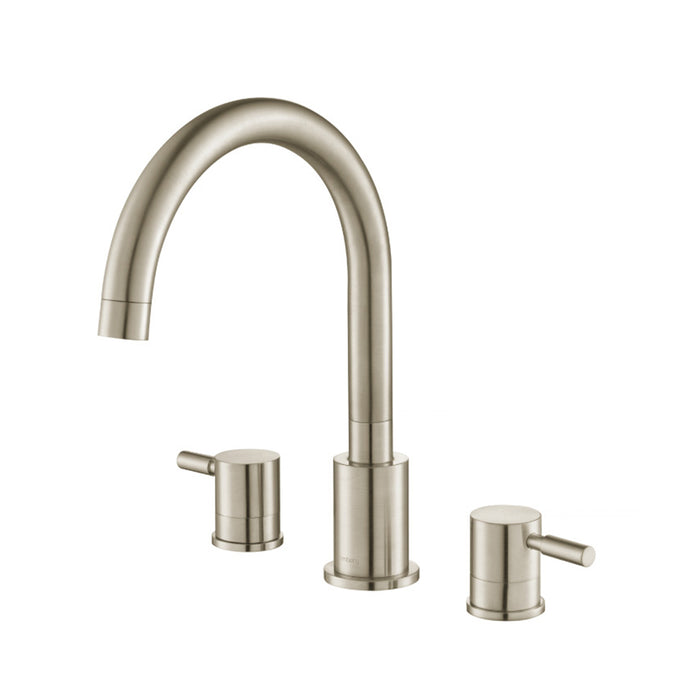 Serie 100 Complete Tub Faucet - Widespread - 8" Brass/Brushed Nickel