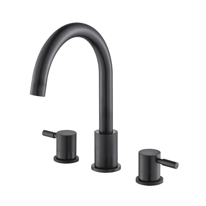 Serie 100 Complete Tub Faucet - Widespread - 8" Brass/Matt Black