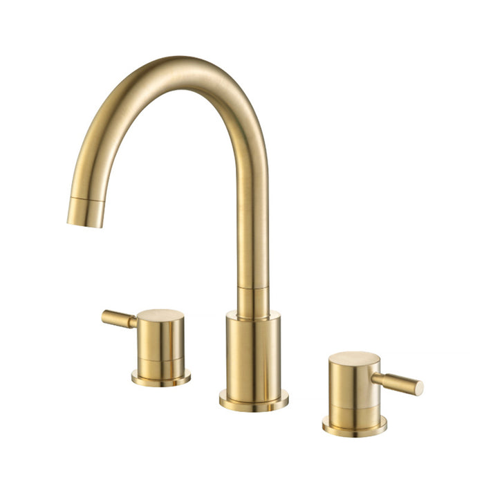 Serie 100 Complete Tub Faucet - Widespread - 8" Brass/Satin Brass