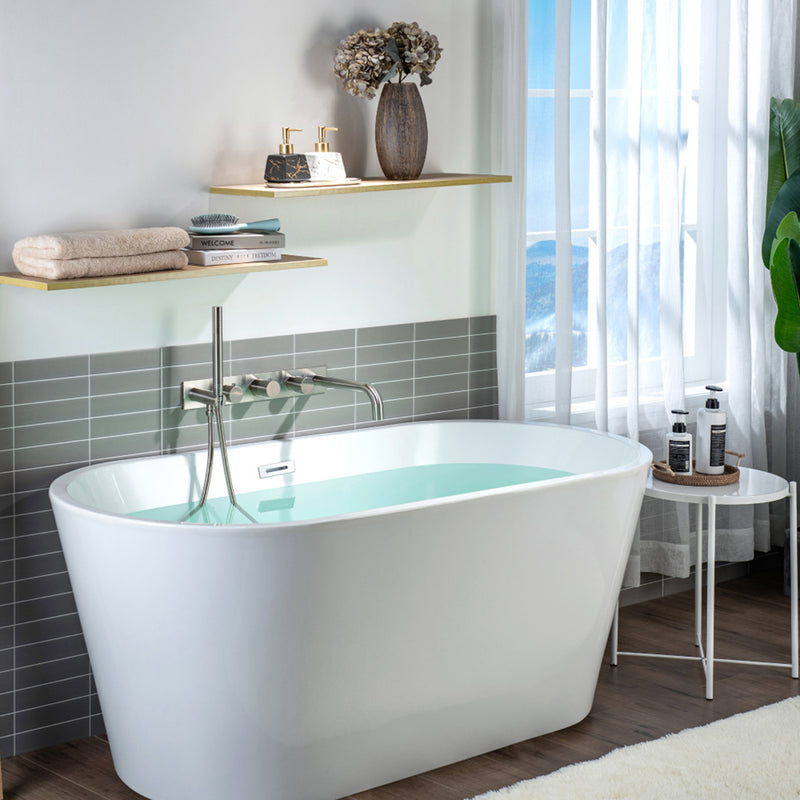 Serie 100 (2 Output Ports) Hand Shower Complete Tub Faucet - Wall Mount - 18" Brass/Matt Black