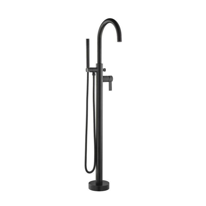 Serie 145 Hand Shower Complete Tub Faucet - Floor Mount - 46" Brass/Matt Black