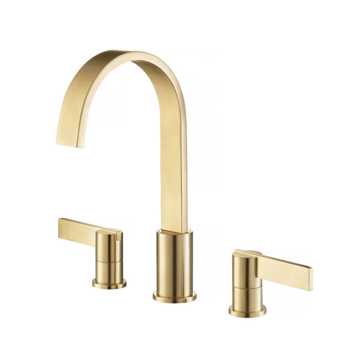 Serie 145 Complete Tub Faucet - Widespread - 8" Brass/Satin Brass