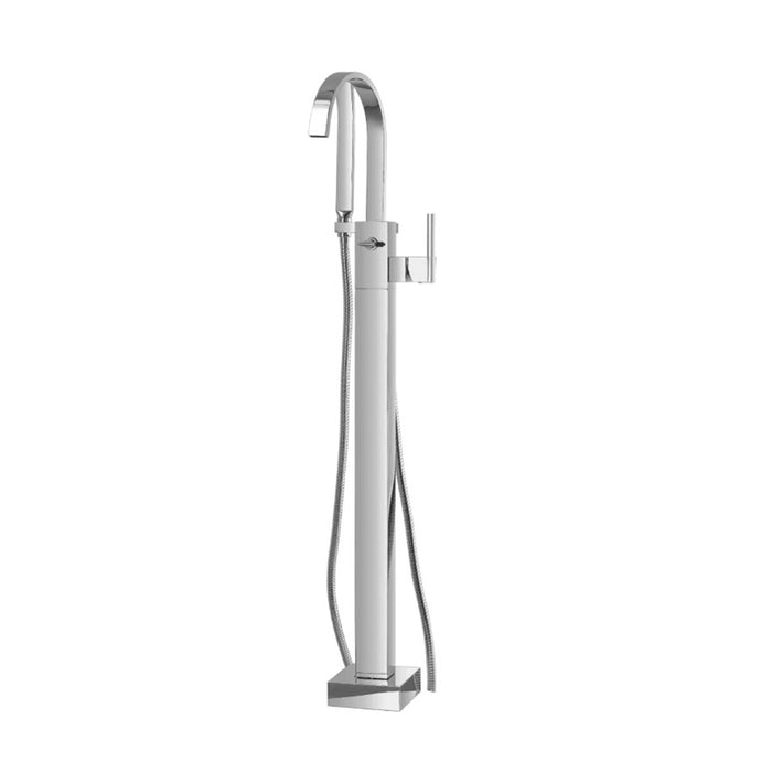 Serie 150 Hand Shower Complete Tub Faucet - Floor Mount - 39" Brass/Polished Chrome