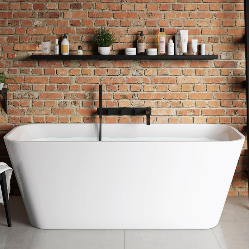 Serie 160 (2 Output Ports) Hand Shower Tub Faucet (Complete) - Wall Mount - 18" Brass/Matt Black