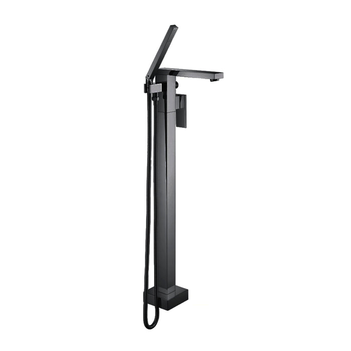 Serie 160 Hand Shower Complete Tub Faucet - Floor Mount - 34" Brass/Matt Black