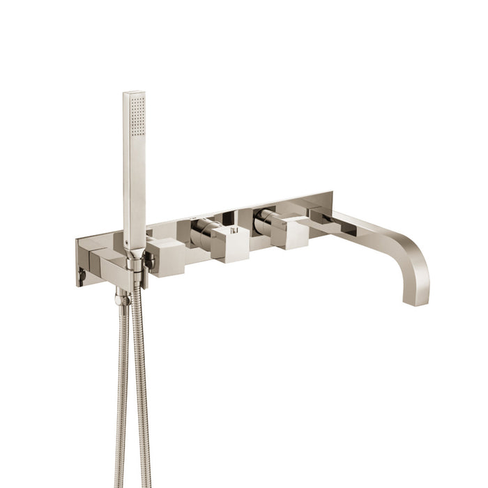 Serie 160 Tub Faucet - Wall Mount - 18" Brass/Polished Nickel