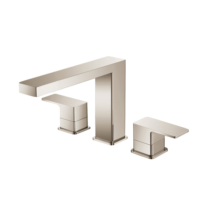 Serie 196 Complete Tub Faucet - Widespread - 12" Brass/Polished Nickel