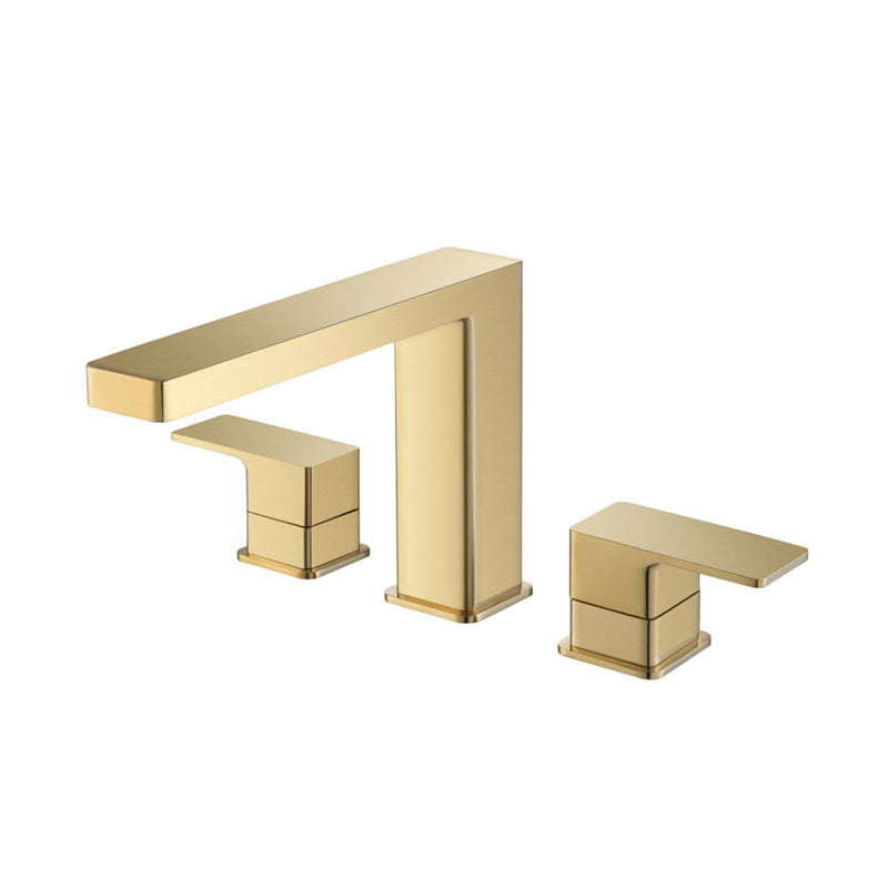 Serie 196 Complete Tub Faucet - Widespread - 12" Brass/Satin Brass