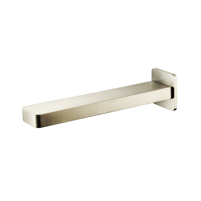 Serie 196 Non Diverting Tub Spout - Wall Mount - 8" Brass/Polished Nickel