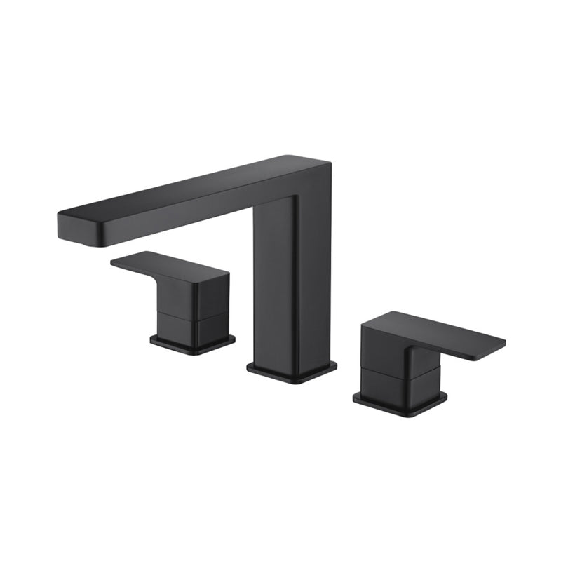 Serie 196 Complete Tub Faucet - Widespread - 12" Brass/Matt Black