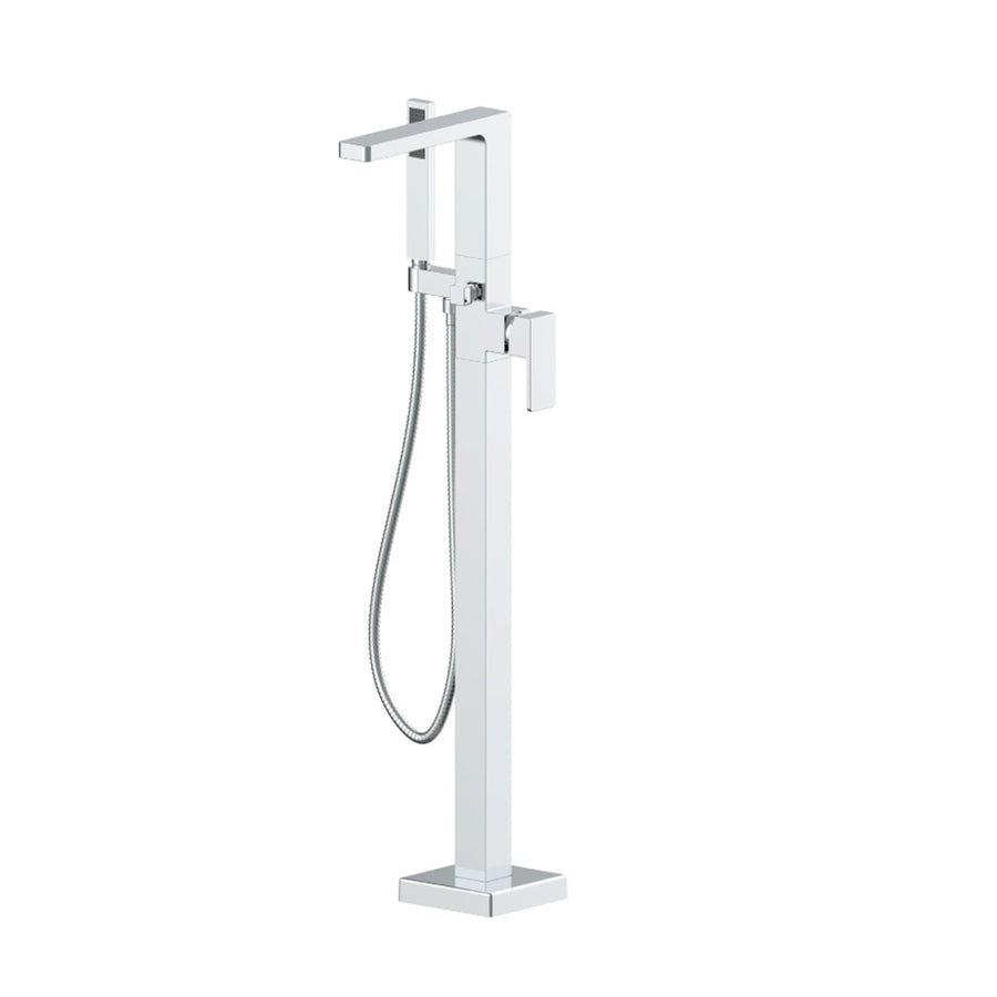 Serie 196 Hand Shower Complete Tub Faucet - Floor Mount - 39" Brass/Polished Chrome