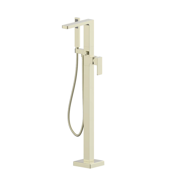 Serie 196 Hand Shower Complete Tub Faucet - Floor Mount - 39" Brass/Polished Nickel