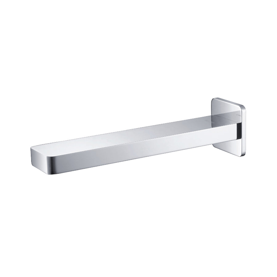 Serie 196 Non Diverting Tub Spout - Wall Mount - 8" Brass/Polished Chrome