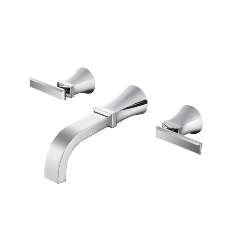 Serie 230 Complete Tub Faucet - Widespread-Wall Mount - 8" Brass/Polished Chrome