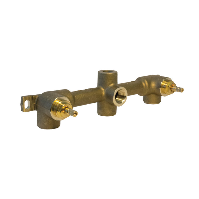 Serie 230 Complete Tub Faucet - Widespread-Wall Mount - 8" Brass/Satin Brass
