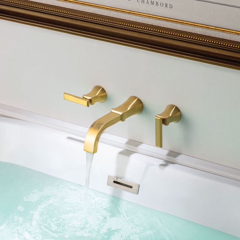 Serie 230 Complete Tub Faucet - Widespread-Wall Mount - 8" Brass/Satin Brass