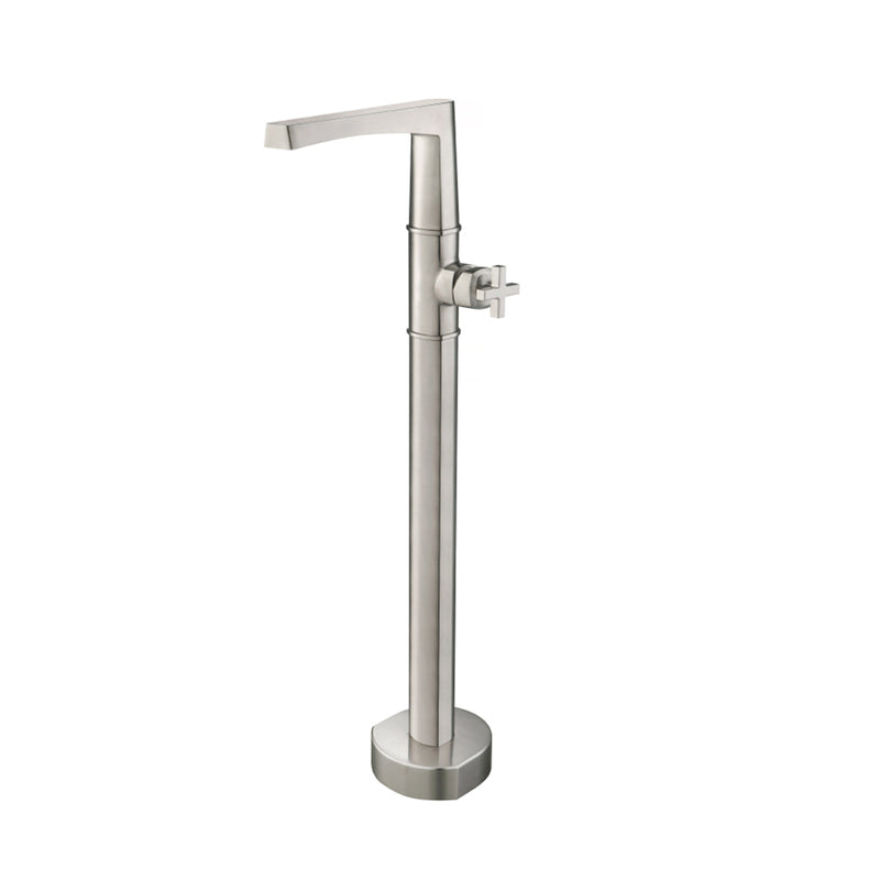 Serie 240 Complete Tub Faucet - Floor Mount - 37" Brass/Brushed Nickel