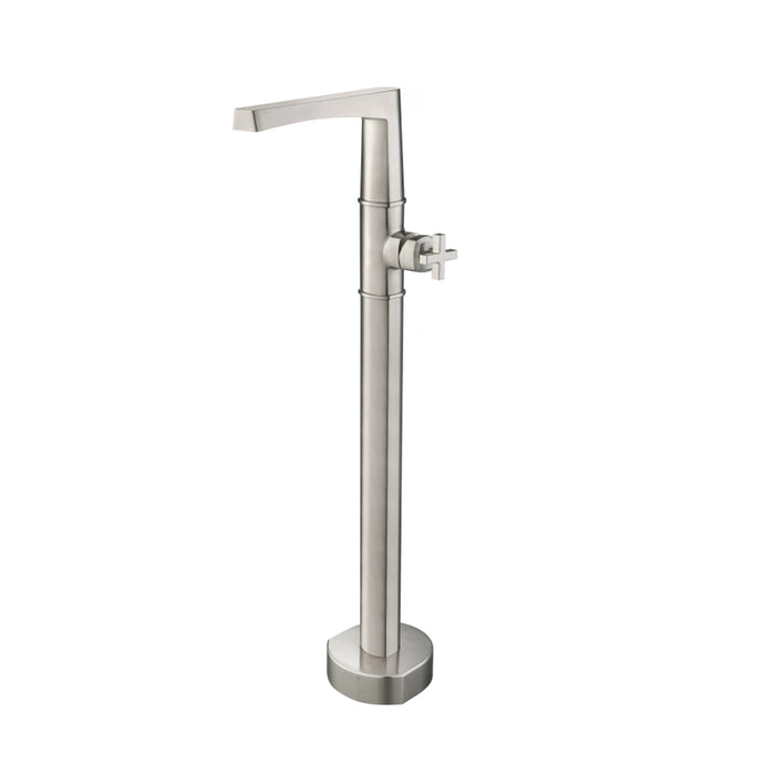 Serie 240 Tub Faucet - Floor Mount - 37" Brass/Brushed Nickel