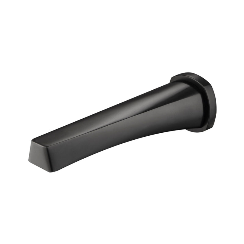 Serie 240 Non Diverting Tub Spout - Wall Mount - 10" Brass/Matt Black