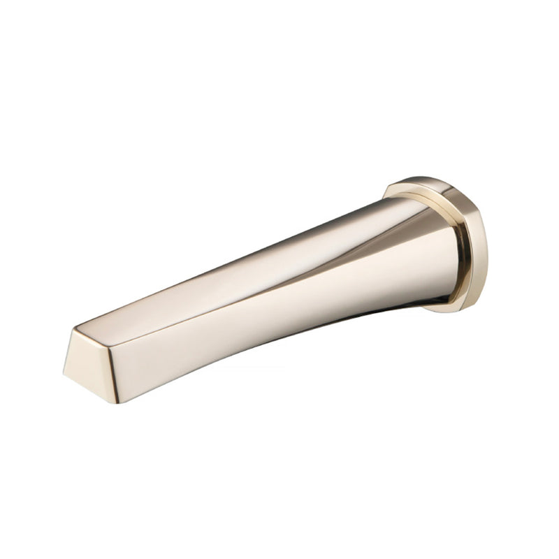 Serie 240 Non Diverting Tub Spout - Wall Mount - 10" Brass/Polished Nickel