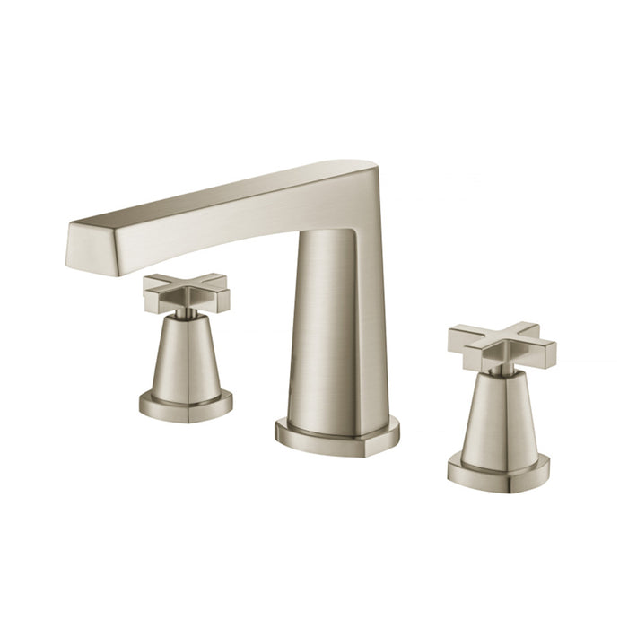 Serie 240 Tub Faucet - Widespread - 8" Brass/Brushed Nickel