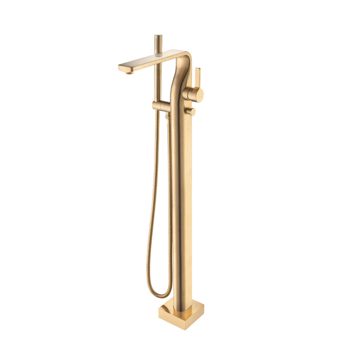 Serie 260 Hand Shower Complete Tub Faucet - Floor Mount - 36" Brass/Brushed Bronze