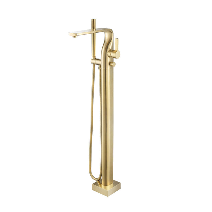 Serie 260 Hand Shower Complete Tub Faucet - Floor Mount - 36" Brass/Satin Brass