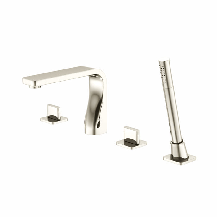 Serie 260 Hand Shower Tub Faucet - Built-In - 14" Brass/Polished Nickel