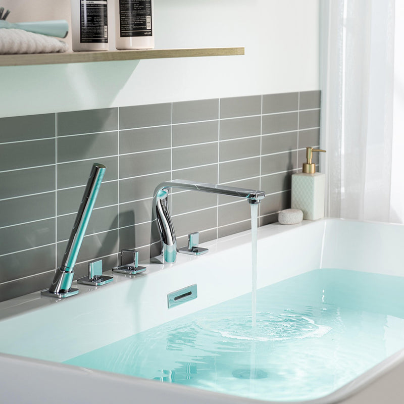 Serie 260 Hand Shower Complete Tub Faucet - Built-In - 14" Brass/Polished Nickel