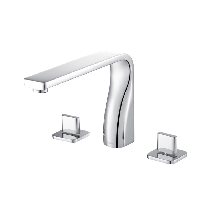 Serie 260 Complete Tub Faucet - Widespread - 8" Brass/Polished Chrome