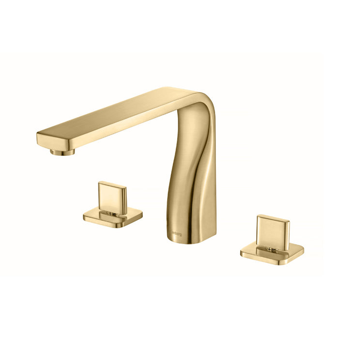 Serie 260 Complete Tub Faucet - Widespread - 8" Brass/Satin Brass