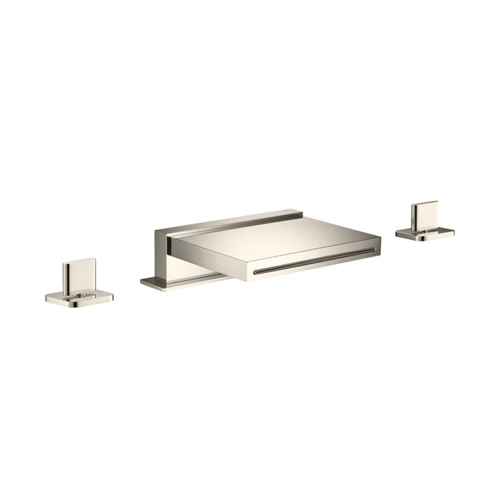 Serie 260 Cascade Flow Roman Complete Tub Faucet - Widespread - 14" Brass/Brushed Nickel