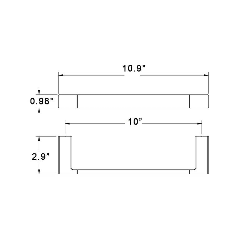 Serie 196 Towel Ring - Wall Mount - 10" Brass/Matt Black
