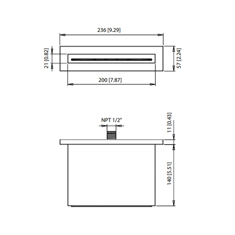 Cascade Waterfall Tub Spout - Wall Mount - 10" Stainless Steel/Satin Brass