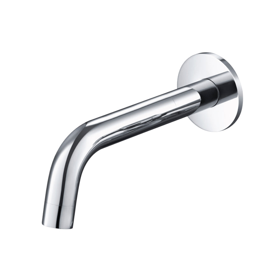 Serie 100 Non Diverting Tub Spout - Wall Mount - 8" Brass/Polished Chrome