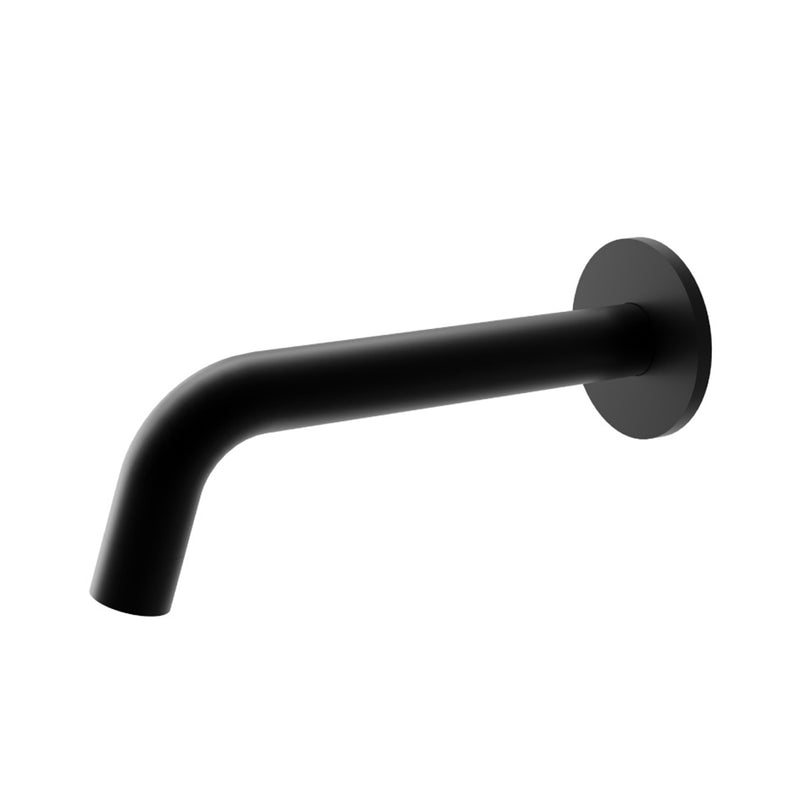 Serie 100 Non Diverting Tub Spout - Wall Mount - 8" Brass/Matt Black