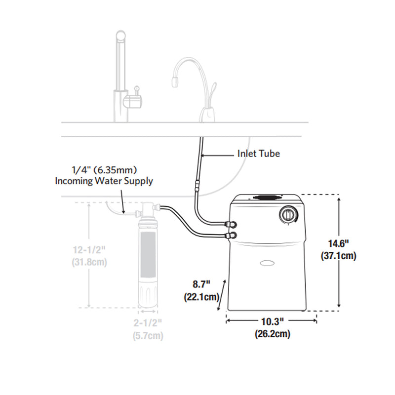 Universal Water Chiller Tank - Built-In - 15" Stainless Steel/Gray