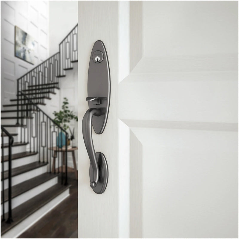 Memphis Door Entrance Set - Door Mount - 17" Brass/Oil Rubbed Bronze