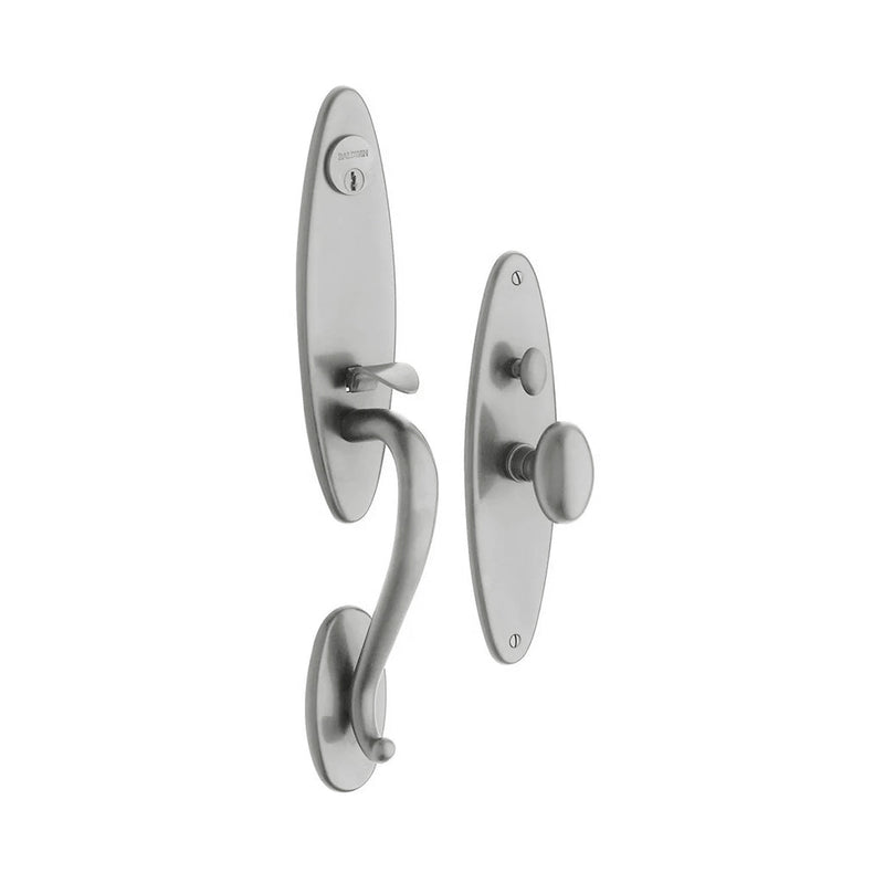 Memphis Door Entrance Set - Door Mount - 17" Brass/Satin Nickel