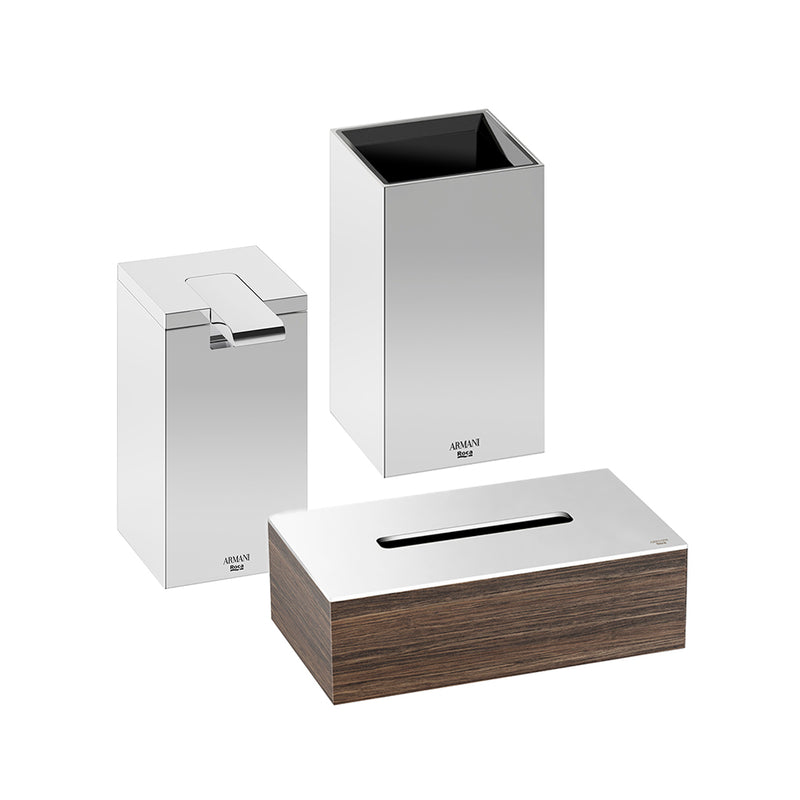 Island Bathroom Accessories Set - Free Standing - Metal/Polished Chrome
