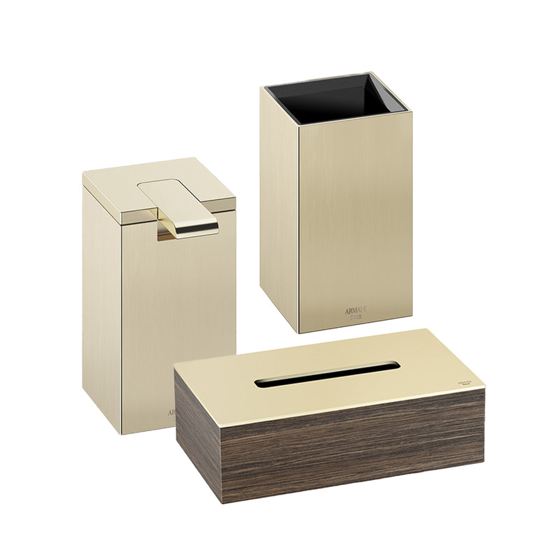 Island Bathroom Accessories Set - Free Standing - Metal/Greige