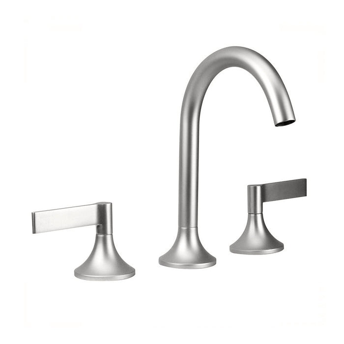 Lila Lever Handles Bathroom Faucet - Widespread - 8" Brass/Satin Nickel