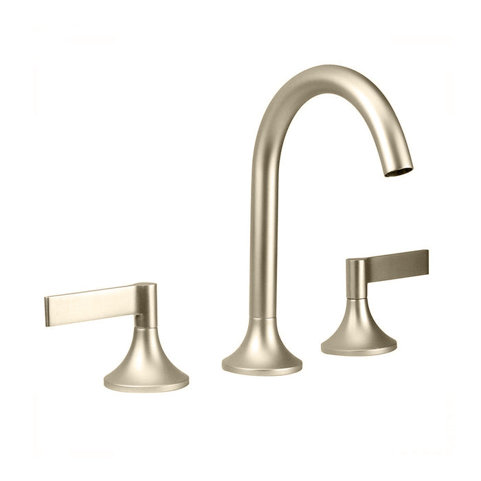 Lila Lever Handles Bathroom Faucet - Widespread - 8" Brass/Polished Nickel