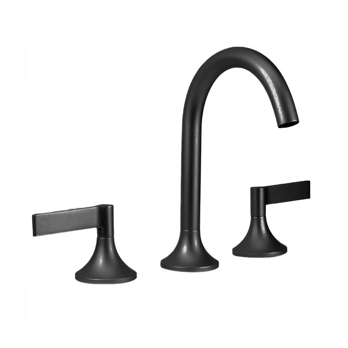 Lila Lever Handles Bathroom Faucet - Widespread - 8" Brass/Matt Black