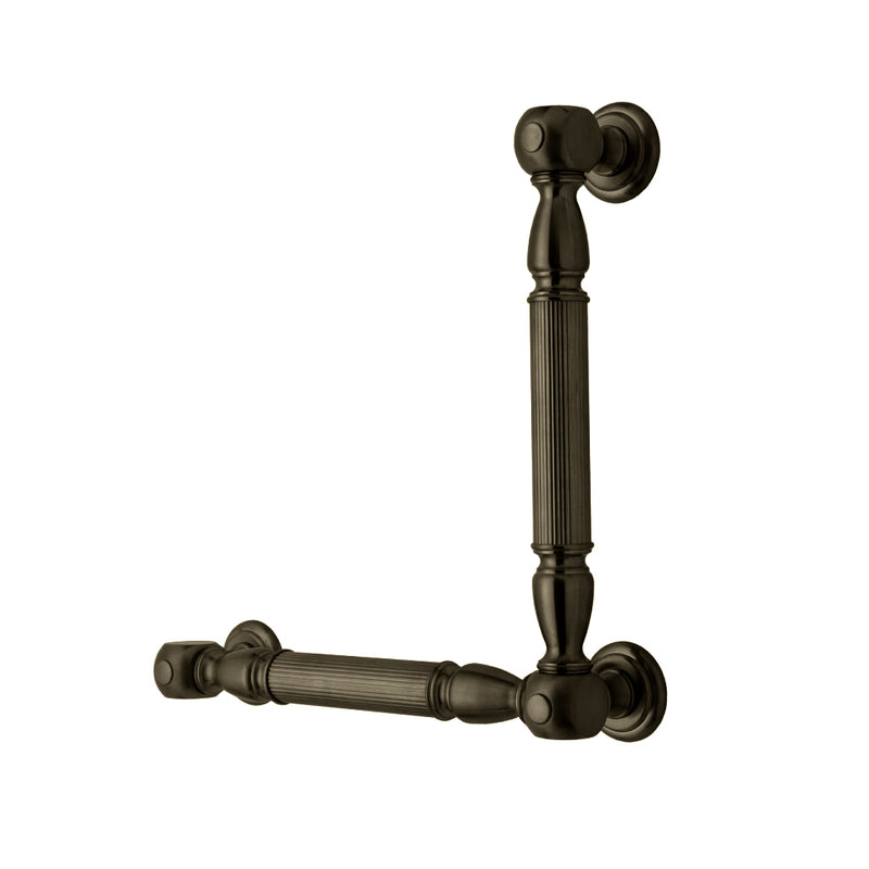 G21 90° Left Grab Bar - Wall Mount - 24" Brass/Oil Rubbed Bronze